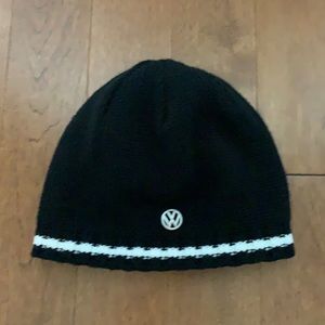 Black Tuque white stripes Volkswagen logo